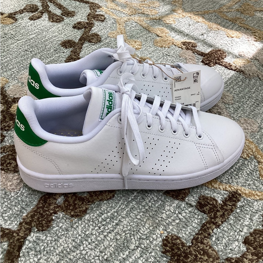 Adidas Advantage White Tennis Shoes